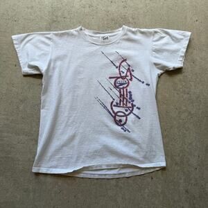 Women's Vintage 1991 Speedo Sport Swimming White Purple Neon Shirt Sz Small VTG